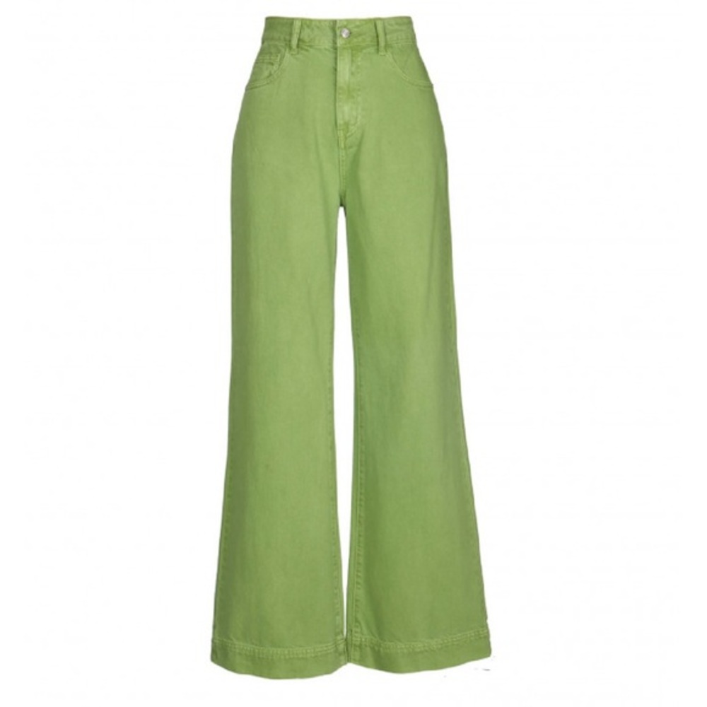 FRNCH Green Wide-Leg Flare Jeans